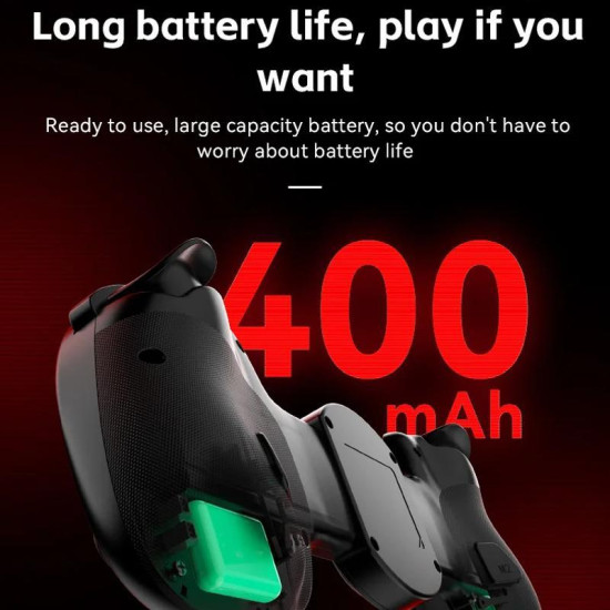 D8+ Wired & Wireless Telescopic Game Controller Foldable USB-C  Hall Sensing Joystick For Switch/Android/IOS/PC(White)