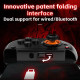 D8+ Wired & Wireless Telescopic Game Controller Foldable USB-C  Hall Sensing Joystick For Switch/Android/IOS/PC(White)