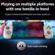D8+ Wired & Wireless Telescopic Game Controller Foldable USB-C  Hall Sensing Joystick For Switch/Android/IOS/PC(White)