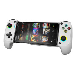 Multi-Function Retractable Wireless Gaming Controller With Dual Vibration 6-Axis Motion Sensing Rapid Fire Function(White)