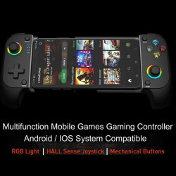 Multi-Function Retractable Wireless Gaming Controller With Dual Vibration 6-Axis Motion Sensing Rapid Fire Function(Blue Red)