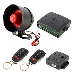 Car Safety Warning Alarm System with Two Remote Controls DC 12V