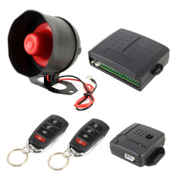 Car Safety Warning Alarm System with Two Remote Controls DC 12V