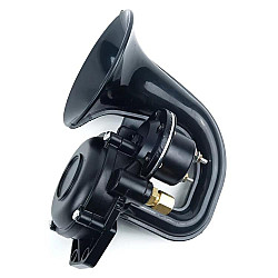 1224V Car 300dB Electric Snail Air Horn For Scania VolvoBlack