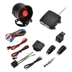 8pcs Set Universal Car Alarm Horn Collision Alarm System Alarm Remote Control