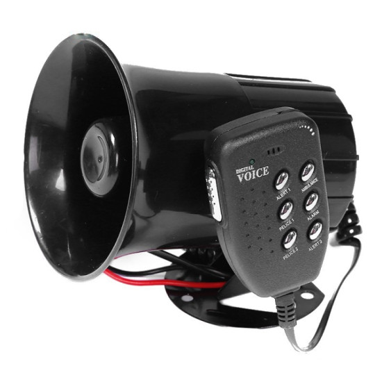 Car Motorcycle Horn 12V Alarm Horn 6Tone Loudspeaker