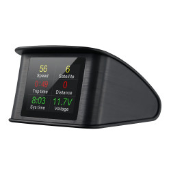 T600 HUD 22 inch Car GPS Smart Digital Meter with TFT LCD Multicolor Speed Driving Distance Time Voltage Display Over Speed Alarm Low Voltage Alarm Kilometers Miles Switching
