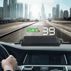 T900 Car GPS HUD Virtual HD Reflection Board Headup Display Speed Driving Distance Time Display Over Speed Voltage Low Voltage Alarm Fatigue DrivingGreen