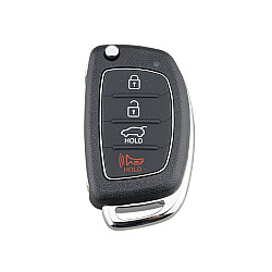 4button Folding Car Key Shell with Metal Edge Solaris ix35 ix4 Santa For Hyundai Sonata 20142017 Tucson 20162019 Santa Fe 20132016