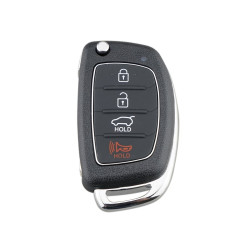 4button Folding Car Key Shell with Metal Edge Solaris ix35 ix4 Santa For Hyundai Sonata 20142017 Tucson 20162019 Santa Fe 20132016