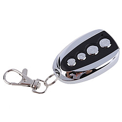 433MHz 12V Metal 4 Keys Duplicator Remote Control Black Silver