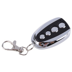 433MHz 12V Metal 4 Keys Duplicator Remote Control Black Silver