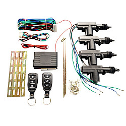 7pcs Set Car Remote Control Central Lock Keyless Entry System With Motor External Speaker Double Flashing Prompt