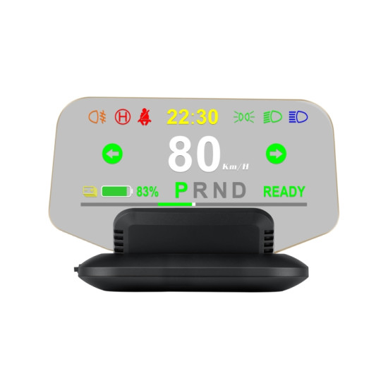 T1 51 inch Car HUD Headup Display Overspeed Alarm Remaining Battery Percentage Display for Tesla Model 3 Y