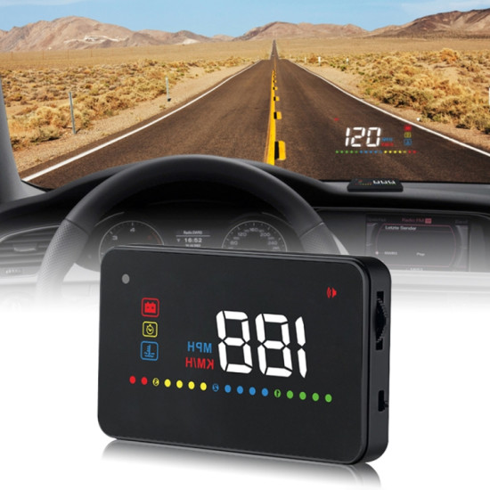 A200 OBD2 35 inch Vehiclemounted Head Up Display Security System Support Car Speed Engine Revolving Speed Display Water Temperature Voltage