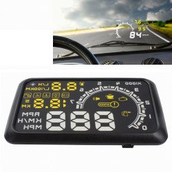 W02 55 inch Car OBDII HUD Fuel Consumption Warning System Vehiclemounted Head Up Display Projector with LED