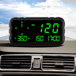 C3012 GPS Headup Display Speed Mileage Compass Car General Black