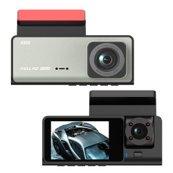 G71 HD 1080P Three-Lens 2.0-Inch Infrared Night Vision Driving Recorder, Spec: No WIFI
