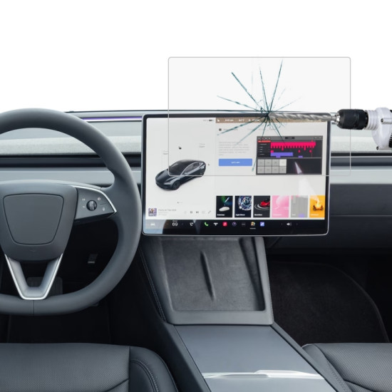 Tesla Model 3 2024 Car Navigator Protective Film Tempered Glass Film