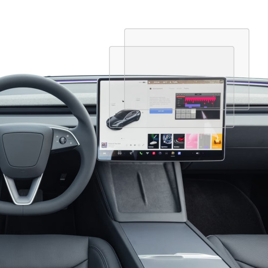 Tesla Model 3 2024 2pcs Car Navigator Protective Film Tempered Glass Film