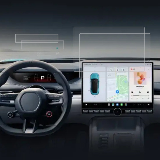 XIAOMI SU7 2pcs Car Navigator Protective Film Tempered Glass Film