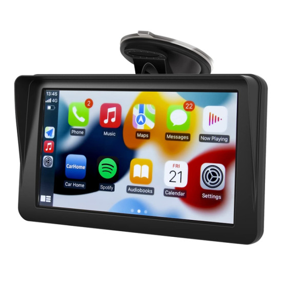 P704 7 inch Portable Touch Display Wireless Car Navigator Smart CarPlay Bluetooth Reversing Image