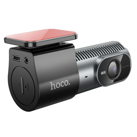 hoco DV13 720P HD Night Vision Screenless Hidden WiFi Driving Recorder(Metal Grey)