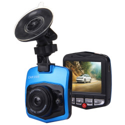 VGA 480P Car Camcorder DVR Driving Recorder Digital Video Camera Voice Recorder with 2.4 inch LCD Screen Display, Support 32GB Micro TF Card & Infrared Night Vision Function(Black + Blue)