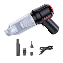 SUITU ST-6629 3 In 1 5500pa Car Wireless Vacuum Cleaner Blowing Suction And Pumping 3 Modes Black -USB Cable