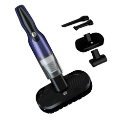 4 In 1 12000pa Wireless Mini Handheld Car Vacuum Cleaner Mite Remover(Navy Blue)