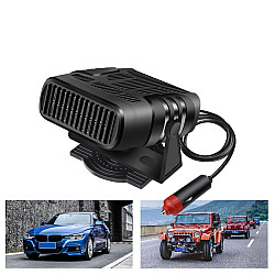 12V Black Car Heater Cold And Warm Wind Defrosting And Snow Demister