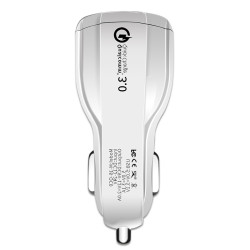 2 PCS QC3.0+3.1A Car Charger Dual USB 6A Halo Wine Bottle Fast Charge Car Charger(Classic White)