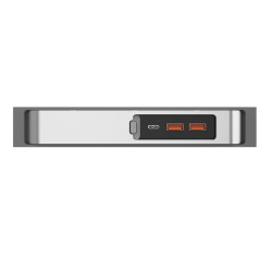 Tesla Model 3/Y Car USB-C/Type-C+2 USB 3.0 Port Docking Station HUB(Silver)