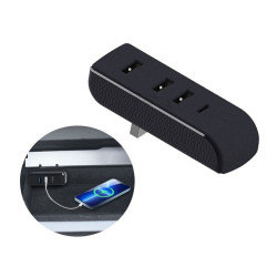Tesla Model 3/Y Car AH37 3 USB +1 Type-C/USB-C Port Hub Docking Station(Black)
