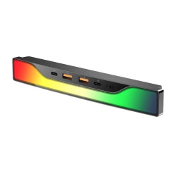 Tesla Model 3 / Y 4-in-1 Colorful RGB Hub Docking Station(USBx2+Type-Cx1+PD Fast Charging)