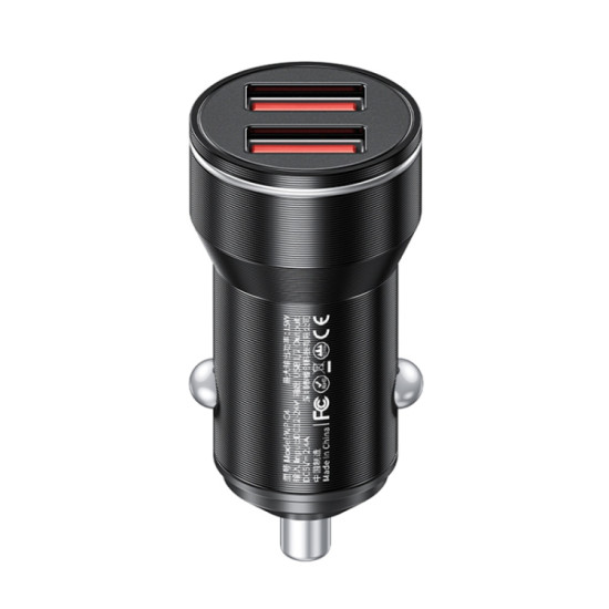 WK WP-C43 Staroad Series 15W Dual USB Car Charger (Black)