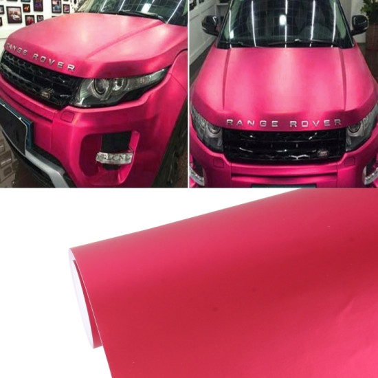 1.52m  0.5m Ice Blue Metallic Matte Icy Ice Car Decal Wrap Auto Wrapping Vehicle Sticker Motorcycle Sheet Tint Vinyl Air Bubble Free(Wind Red)