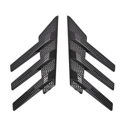 1 Pair Car Rear Windshield Air Cent Shark Fin Decorative Sticker, Carbon Pattern