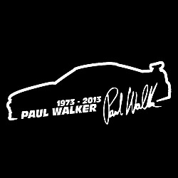 10 PCS Paul Walker Fashion Car Styling Vinyl Car Sticker, Size: 13x5cm(White)