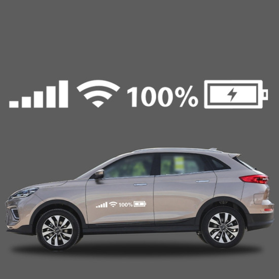 10 PCS Car Windshield Stickers Signal WiFi Power Vinyl Decal Car Stickers, Size: M(White)