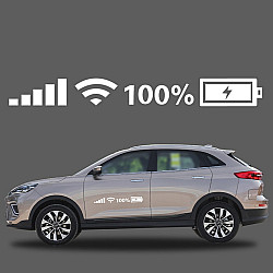 10 PCS Car Windshield Stickers Signal WiFi Power Vinyl Decal Car Stickers, Size: S(White)