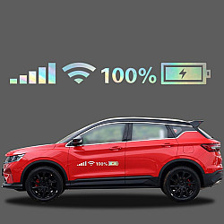 10 PCS Car Windshield Stickers Signal WiFi Power Vinyl Decal Car Stickers, Size: S(Colorful Laser)