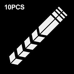 10 PCS Car Stripe Reflective Sticker Motorcycle Fender Arrow Stickers(Silver)