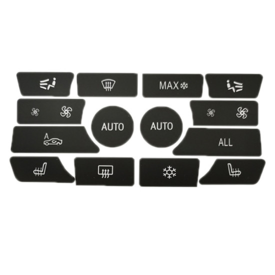 BMW 5 Series/7 Series/X5/C6/F10/F01/F15 Air Conditioning Button Repair Sticker, Style: B 14pcs No OFF