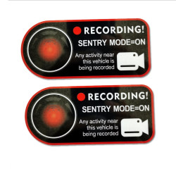 Tesla Model 3/Y/S/X Sentry Mode Warning Sticker(English)