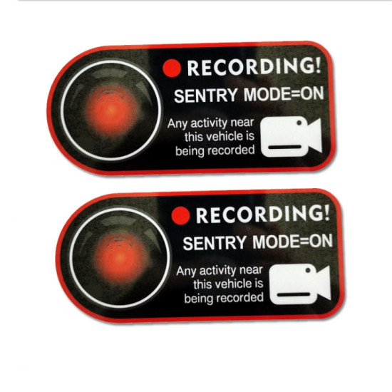 Tesla Model 3/Y/S/X Sentry Mode Warning Sticker(English)