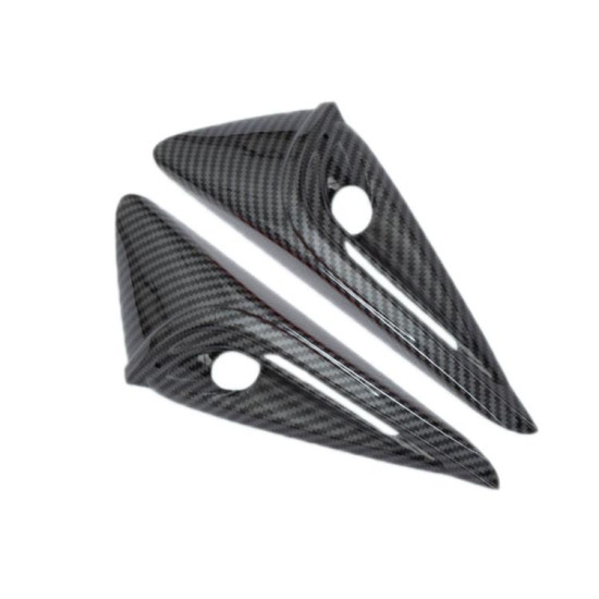 Tesla 2024 Model 3 Fenders Side Labels Camera Cover Stickers, Color: Glossy Carbon Fiber Texture