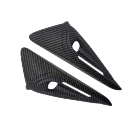Tesla 2024 Model 3 Fenders Side Labels Camera Cover Stickers, Color: Matt Carbon Fiber Texture