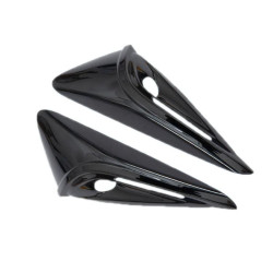 Tesla 2024 Model 3 Fenders Side Labels Camera Cover Stickers, Color: Piano Paint Bright Black