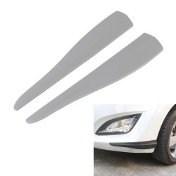 1 Pair Car Solid Color Silicone Bumper Strip, Style: Short (Grey)